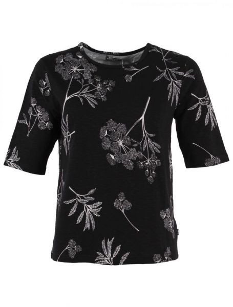 DANEFAE - ORGANIC - DANEMANNA VISCOSE SLUB TEE - DAMEN KURZARM T- SHIRT - BLACK HEMLOCK