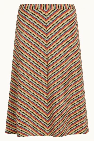 KING LOUIE - JUNO SKIRT BEEBOP STRIPE - DAMEN ROCK - CUSTARD YELLOW