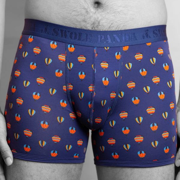 SWOLE PANDA - HOT AIR BALLOONS BAMBOO BOXERS - HERREN UNTERHOSE - HEISSLUFTBALLONS - BLUE