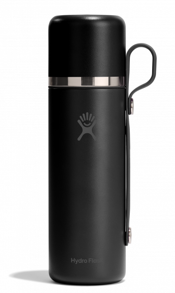 HYDRO FLASK - ISOLIERTE THERMOSFLASCHE 28 OZ HOT FLASK AND CUP BLACK - 828 ml