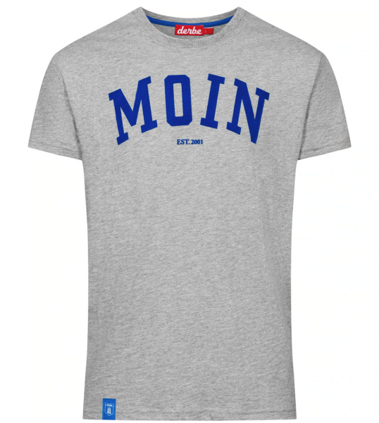 DERBE - MOIN - HERREN T-SHIRT - GREY MELANGE