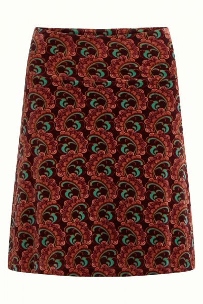 KING LOUIE - BORDER SKIRT WINKLE - DAMEN ROCK - PORTO RED