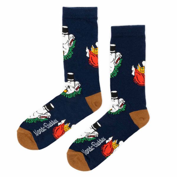 NORDIC BUDDIES - MOOMIN MEN SOCKS - MOOMINPAPA CHILLING MEN - NAVY GRÖSSE 40-45