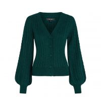 KING LOUIE - CARDI V FARFALLE - DAMEN SRICKJACKE - PINE GREEN KING LOUIE - CARDI V FARFALLE - DAMEN SRICKJACKE - PINE GREEN