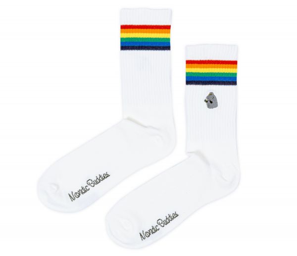 NORDIC BUDDIES - GROKE RETRO MEN SOCKS - WHITE - GRÖSSE 40-45