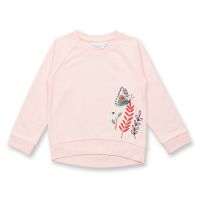 SENSE ORGANICS - DENA - SWEATER   - LIGHT PINK + FLOWERS SENSE ORGANICS - DENA - SWEATER   - LIGHT PINK + FLOWERS