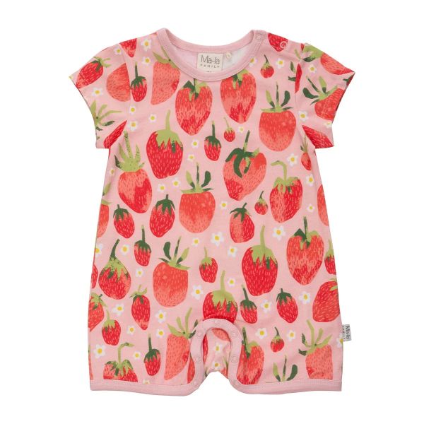 MARTINEX - FRAGOLA PLAYSUIT SS25 - KURZARM OVERALL ERDBEERE - ROSE