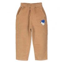 LÖTIEKIDS - WIDE CORDUROY PANTS - KORDHOSE - TOASTED/DOG EMBROIDERY LÖTIEKIDS - WIDE CORDUROY PANTS - KORDHOSE - TOASTED/DOG EMBROIDERY