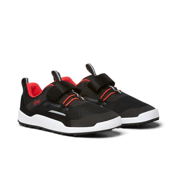 SFOLI - MULTI - LOW CUT SNEAKER KINDERSCHUH FÜR GRÖSSERE KIDS - SCHWARZ/ROT