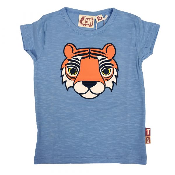 DYR - DYRGHEKO SS - KURZARM T-SHIRT- rinse blue/Tiger