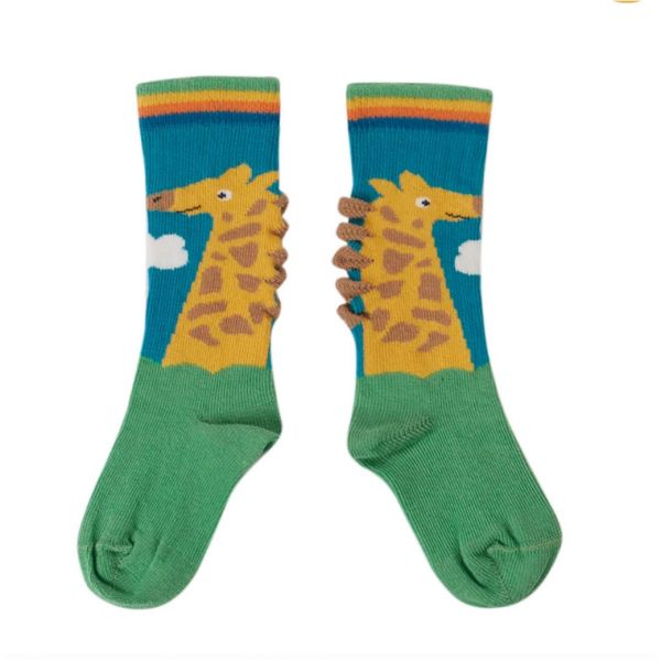 FRUGI - CHARACTER SOCKS - SOCKEN IM 3D LOOK - GREEN/GIRAFFE