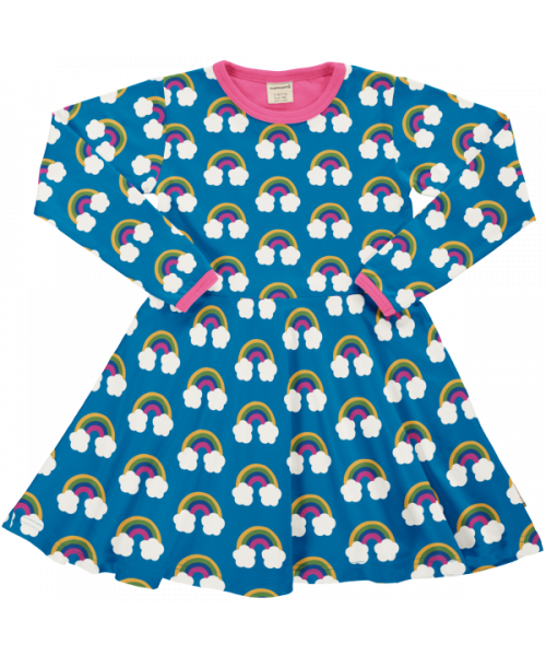 MAXOMORRA - DRESS CIRCLE - WEIT SCHWINGENDES LANGARMKLEID - FARM RAINBOW