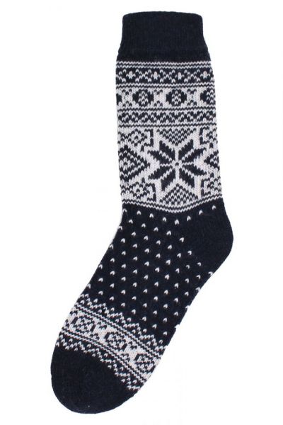 DANEFAE - DANESTAY WARM WOOL SOCKS - DAMEN SOCKEN - NAVY/WHITE