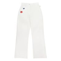 MARTINEX - ALBA PANTS SYMBOLS  - DAMEN JEANSHOSE MIT STICKEREIEN - WHITE MARTINEX - ALBA PANTS SYMBOLS  - DAMEN JEANSHOSE MIT STICKEREIEN - WHITE