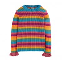 FRUGI - ZOE KNITTED JUMPER - STRICKPULLOVER IN REGENBOGENFARBEN - ROSEHIP RAINBOW STRIPE FRUGI - ZOE KNITTED JUMPER - STRICKPULLOVER IN REGENBOGENFARBEN - ROSEHIP RAINBOW STRIPE