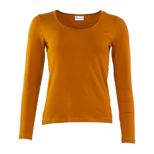 FROY & DIND - SHIRT LARA JERSEY TENCEL - DAMEN OBERTEIL - PUMPKIN