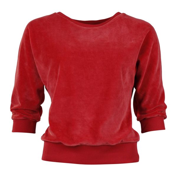 FROY & DIND - SWEATER SYBILLE VELVET - DAMEN OBERTEIL - RED
