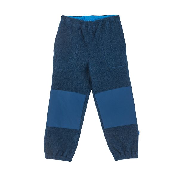 FINKID - RETKI WOOL - WOLLFLEECEHOSE MIT KNIE- UND POBESÄTZEN - NAVY/NAUTIC