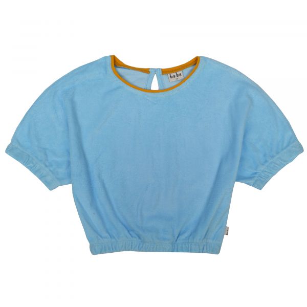 BABA KIDSWEAR - DINA SHIRT - KURZARM BLUSE - TERRY BLUE