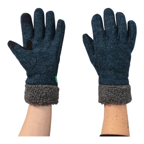 VAUDE - WOMEN'S TINSHAN GLOVES IV - DAMEN WOLL- FINGERHANDSCHUHE - DARK SEA