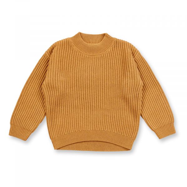 SENSE ORGANICS - MARLEY - STRICK PULLOVER - CAMEL