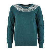 DANEFAE - DANEBRIGHT LIGHTS COTTON SWEATER  - DAMEN STRICKPULLOVER - DK SLATE DANEFAE - DANEBRIGHT LIGHTS COTTON SWEATER  - DAMEN STRICKPULLOVER - DK SLATE