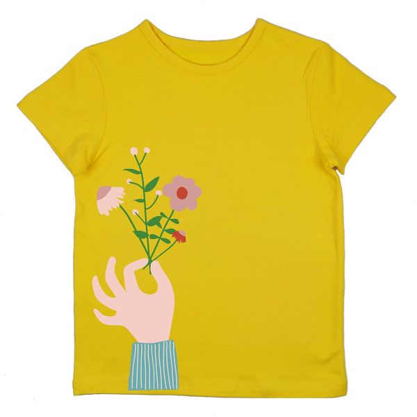 BABA - FLOWER T-SHIRT GIRLS - MÄDCHEN KURZARM T- SHIRT