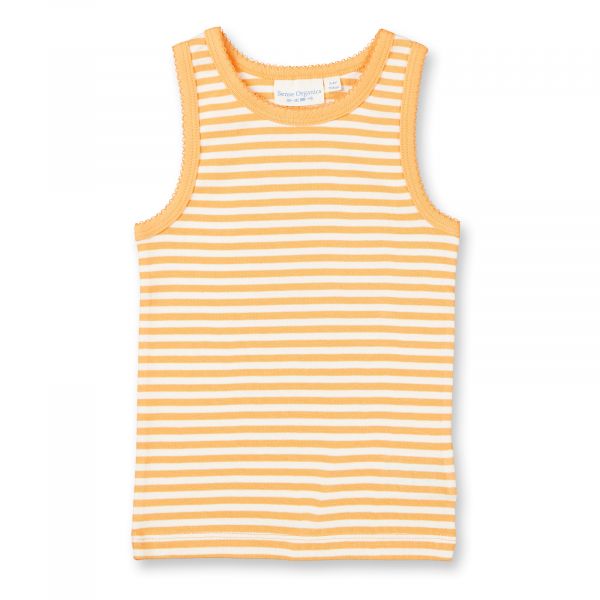 SENSE ORGANICS - DANA RETRO VEST - MÄDCHEN UNTERHEMD - APRICOT STRIPES SMALL