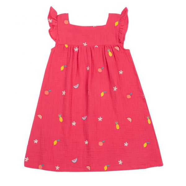 FRUGI - ASHA MUSLIN DRESS - KURZARM KLEID - PETAL/FRUIT