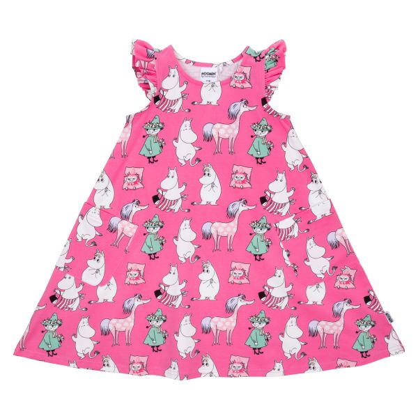 MARTINEX - GIRL GANG DRESS - KURZARM KLEID - MAGENTHA