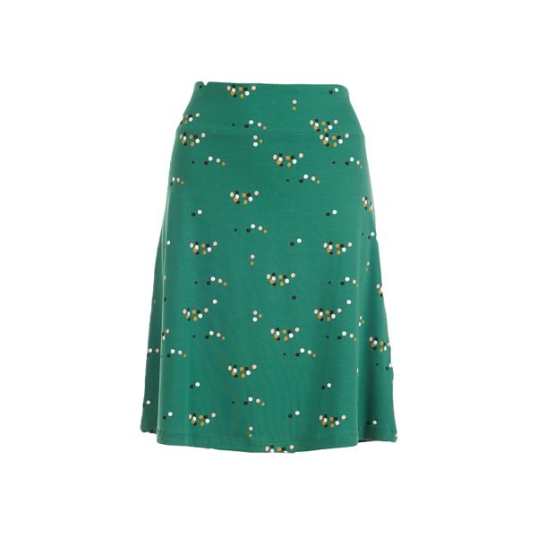 FROY & DIND - SKIRT LONG - DAMEN ROCK - GREEN DOTS