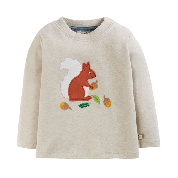 FRUGI - ADVENTURE APPLIQUE TOP - LANGARMSHIRT MIT APPLIKATION - OATMEAL/WOODLAND FRIENDS