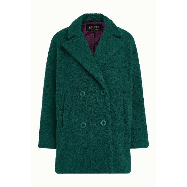 KING LOUIE - AMELIE COAT DEXTER TEDDY - DAMEN MANTEL - DRAGONFLY GREEN