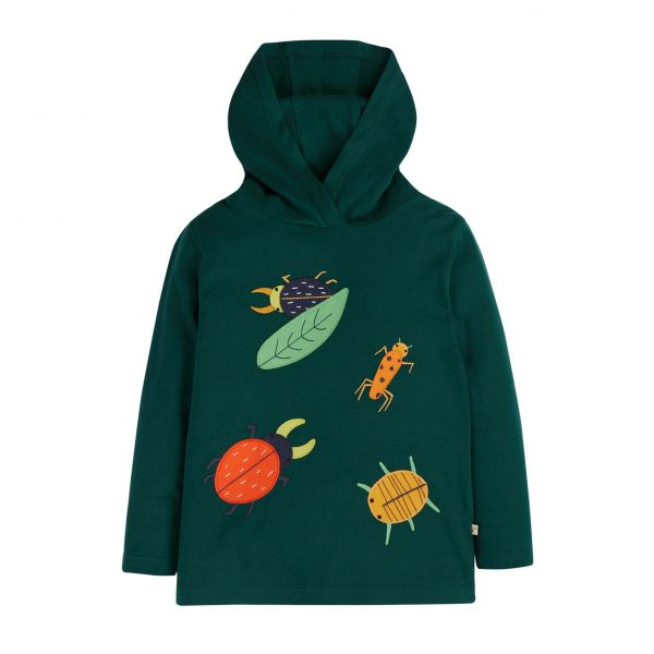 FRUGI - CAMPFIRE HOODED TOP - BIO KAPUZENSHIRT MIT APPLIKATION