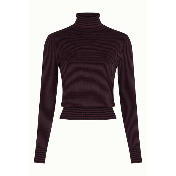 KING LOUIE - ROLLNECK TOP SERE - DAMEN OBERTEIL - GRAPE RED