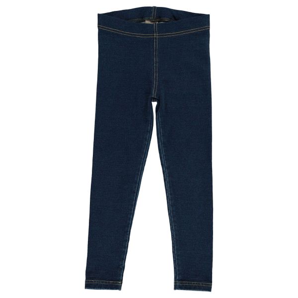 MAXOMORRA - LEGGINGS - BIO JERSEY HOSE- DENIM/SOLID INDIGO