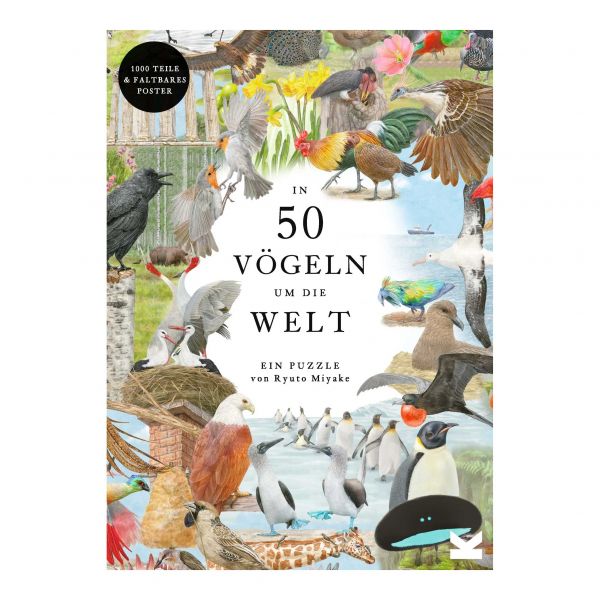 LAURENCE KING - IN 50 VÖGELN UM DIE WELT - PUZZLE MIT 1.000 TEILEN