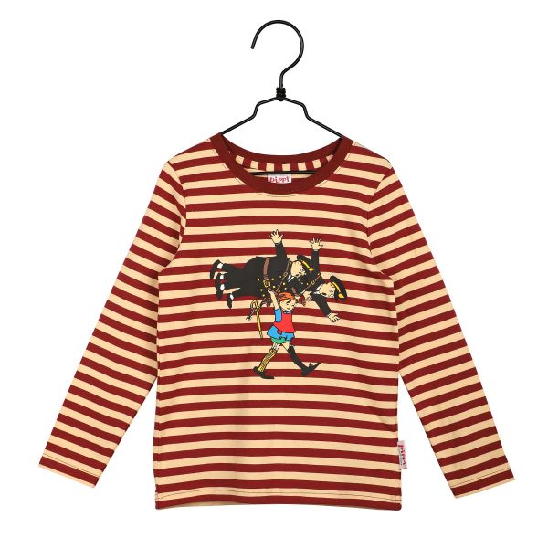 MARTINEX - PIPPI AND POLICEMAN SHIRT - STREIFEN LANGARM SHIRT - ROT