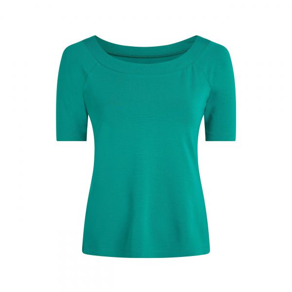 KING LOUIE - SARAH TOP ECOVERO LIGHT - DAMEN KURZARM T-SHIRT - AQUA GREEN