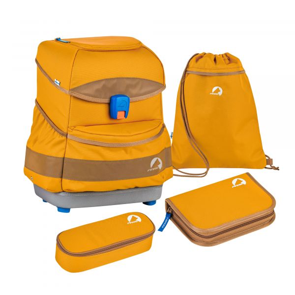 FINKID - BUDDY - SCHULRUCKSACK - SET KOMPLETT - GOLDEN YELLOW/CINNAMON