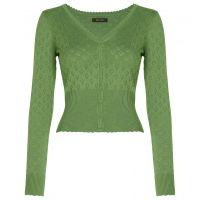 KING LOUIE - CARDI V HEART AJOUR BCI - LEICHTE DAMEN STRICKJACKE - JADE GREEN KING LOUIE - CARDI V HEART AJOUR BCI - LEICHTE DAMEN STRICKJACKE - JADE GREEN