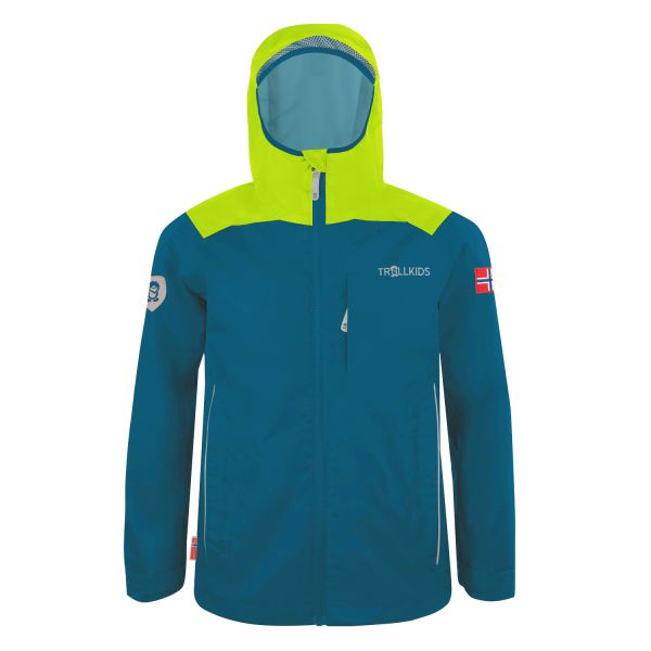 TROLLKIDS - KIDS BERGEN JACKET - REGENJACKE - PETROL/LIME