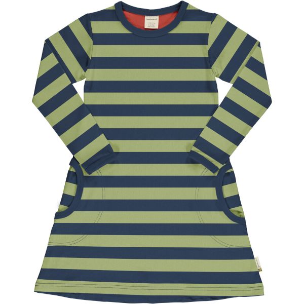 MAXOMORRA - DRESS LS STRIPE - LANGARMKLEID STREIFEN