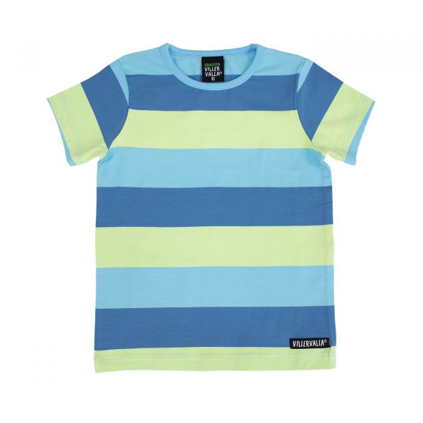 VILLERVALLA - T-SHIRT S/S STRIPE - KURZARM T- SHIRT - SURF