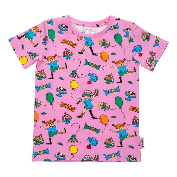 MARTINEX - PARTY PIPPI T-SHIRT - KURZARM T- SHIRT - PINK