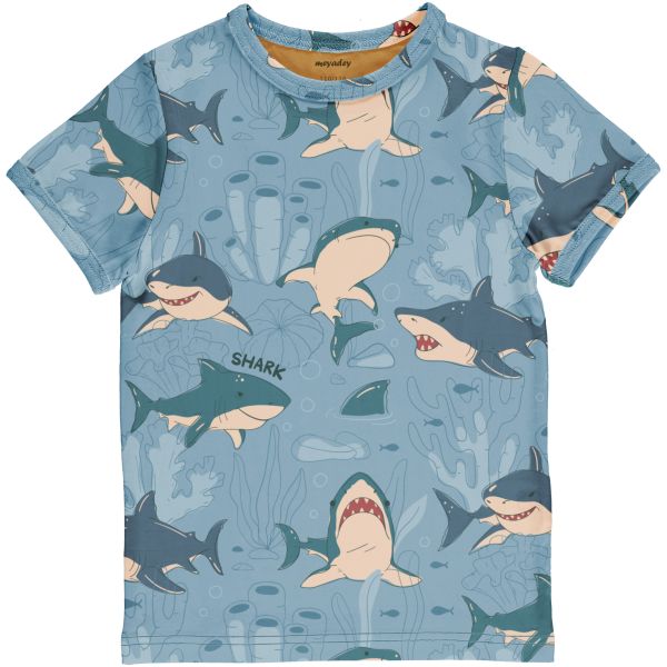 MEYADEY - TOP SS - KURZARM T-SHIRT - SHARK REMARK