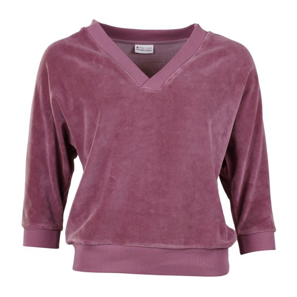 FROY & DIND - SWEATER BONNIE VELVET - DAMEN OBERTEIL - MAUVE