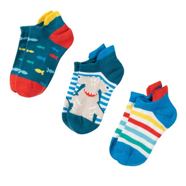 FRUGI - ARNO ANKLE SOCK - SOCKEN - SHARK MULT.PCK