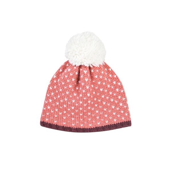 FINKID - PEKONI - GROBSTRICKBEANIE MIT PÜNKTCHEN UND BOMMEL