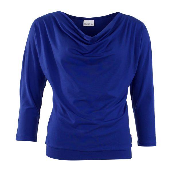 FROY & DIND - SHIRT MIMI JERSEY TENCEL - DAMEN OBERTEIL - HIP BLUE